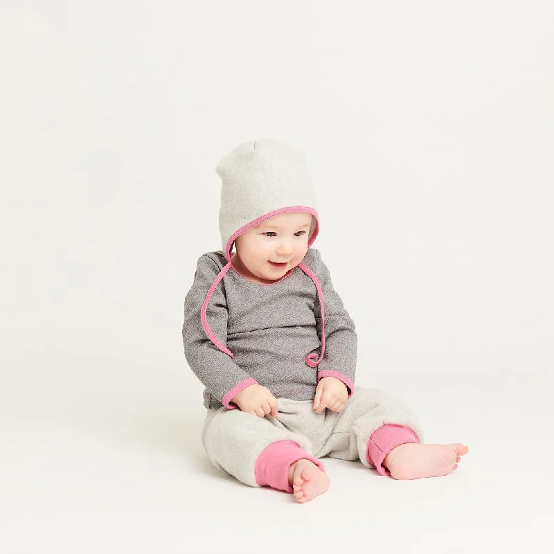 Baby fleece pants "Fleece Grey/Pink"