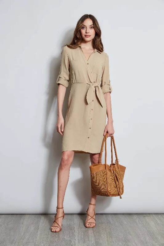 Utility Tie Shirt Dress