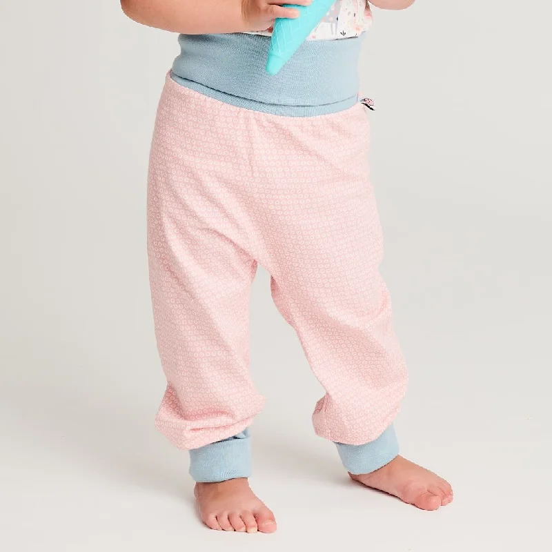 Organic rib pants "Kuller Peach Rose" made from 95% organic cotton and 5% elasthane