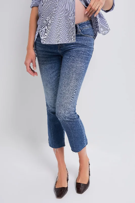 Indigo The Crop Maternity Jean