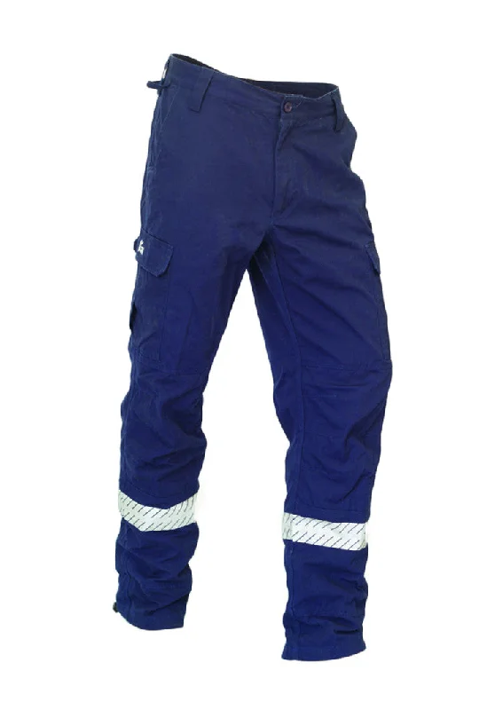 KM Workwear Double Pocket Cargo Pant c/w 3M Segmented Reflective Tape M8222T