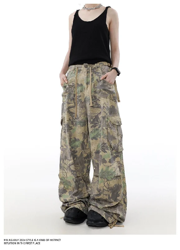 Knot String Camo Cargo Pants