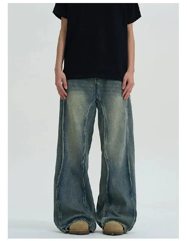 Lightning Wave Flared Jeans