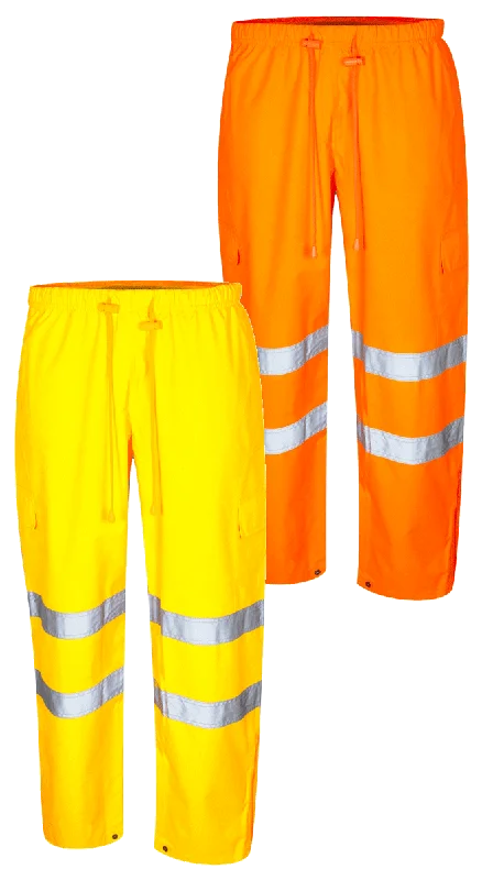 Tru Workwear Hi Vis Wet Weather Cargo Pants c/w Bio Motion Reflective Tape TW1996T2