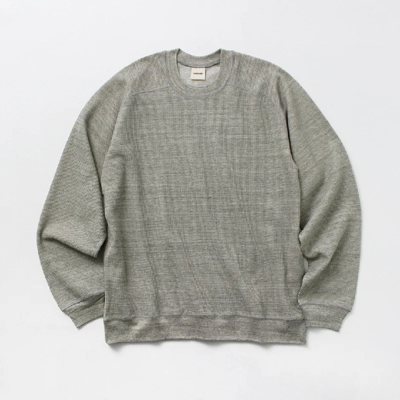 UNDYED / Waffle Sweatshirt Colored Organic Cotton