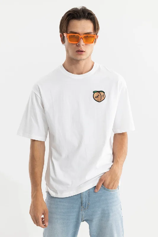 All Eyes On Me White Oversized T-Shirt