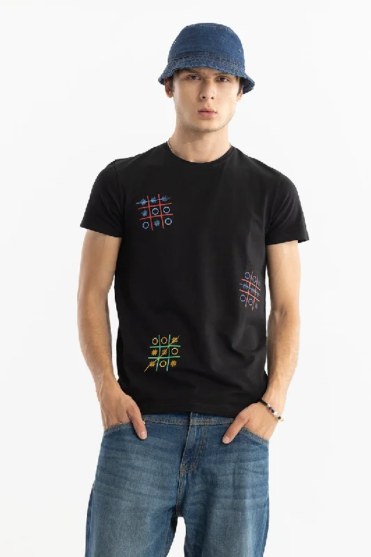 Tic Tac Toe Black T-Shirt