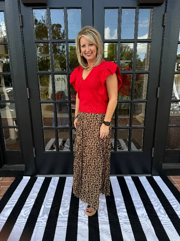 Casey Maxi Skirt | Leopard Print