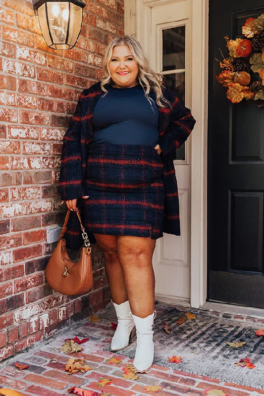 Fall Frenzy Plaid Skirt Curves