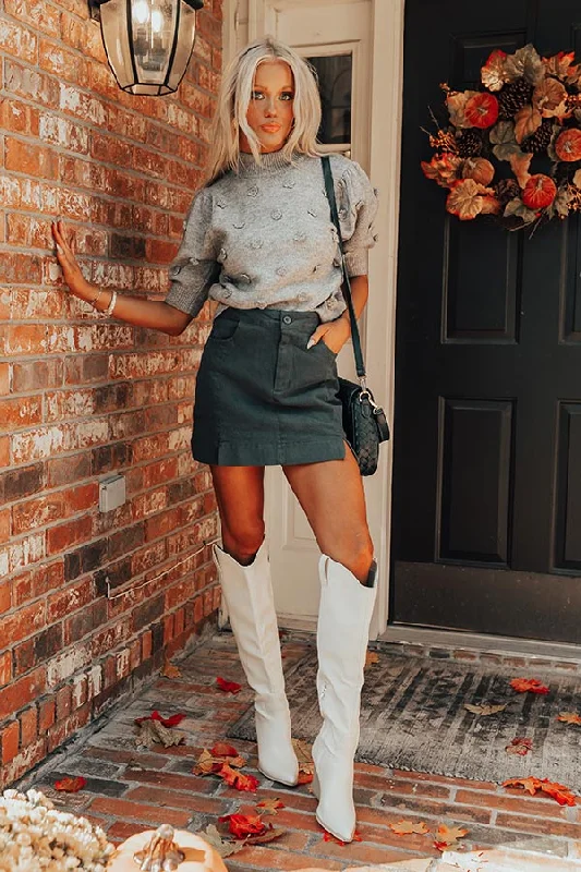 The Willow High Waist Skort in Hunter Green