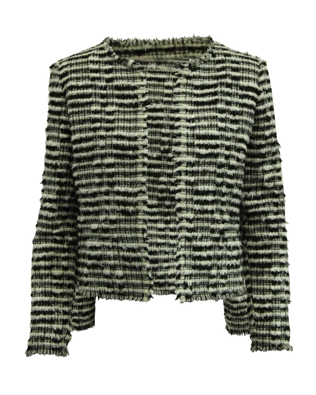 Iro Emotion Tweed Jacket in Black Wool