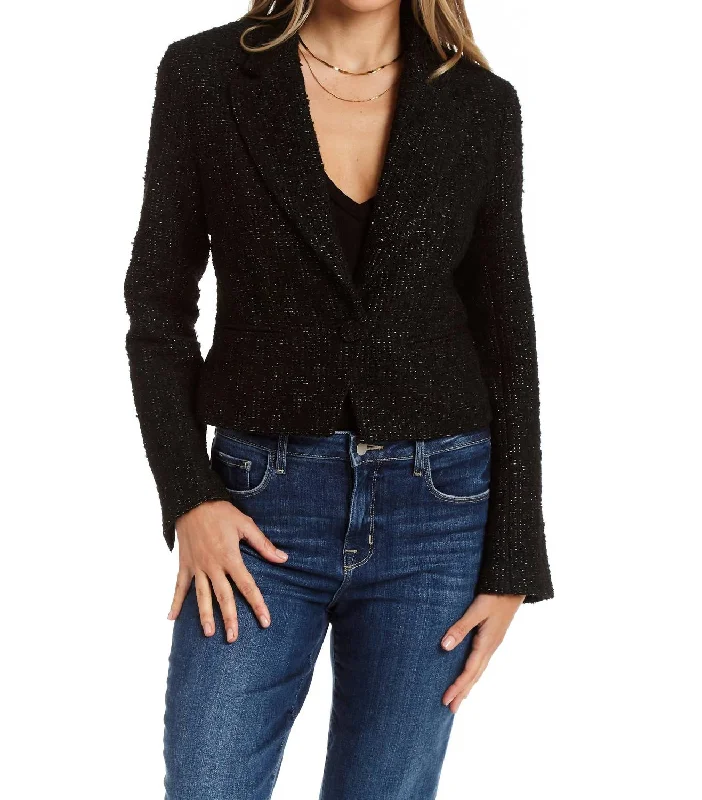 Agatha Tweed Jacket In Black