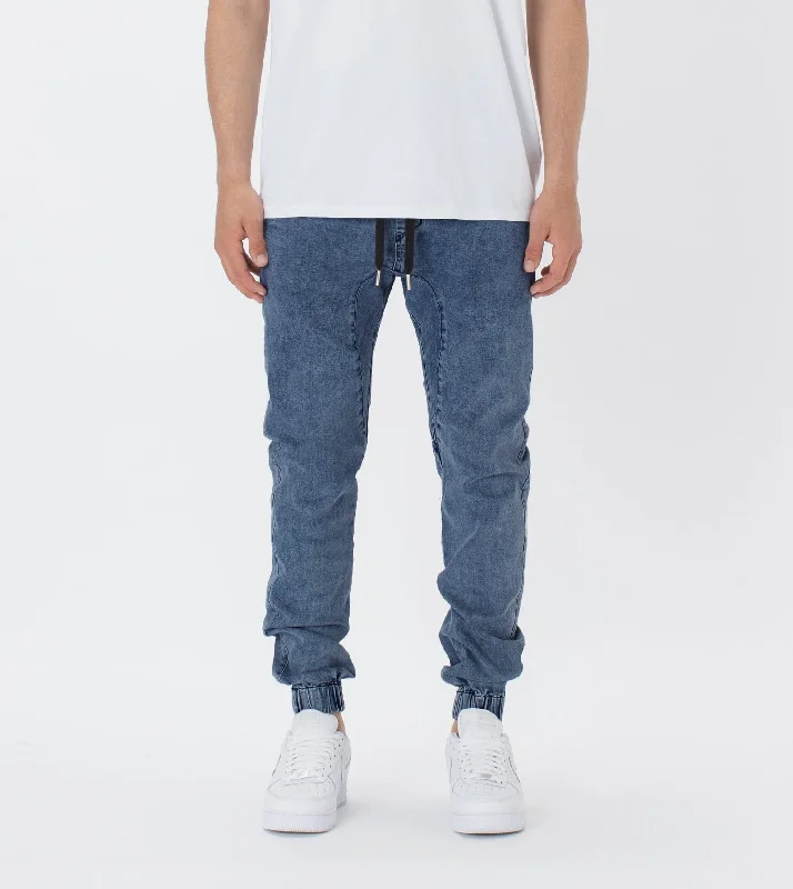 SURESHOT DENIM JOGGER | STRIPPED INDIGO