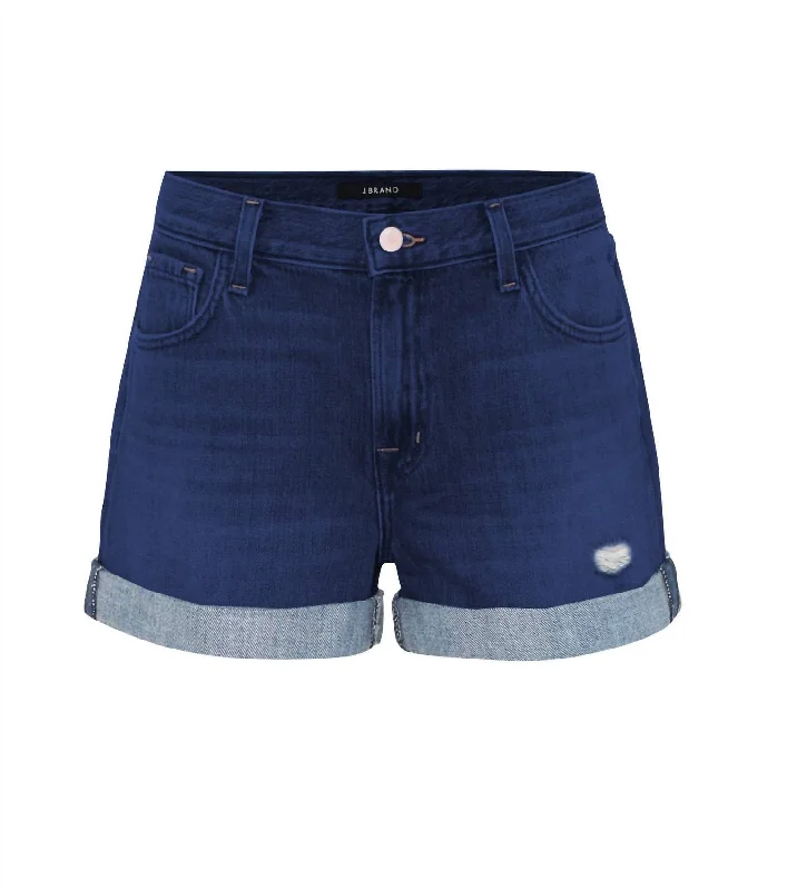 Johnny Mid Rise Shorts In Blue