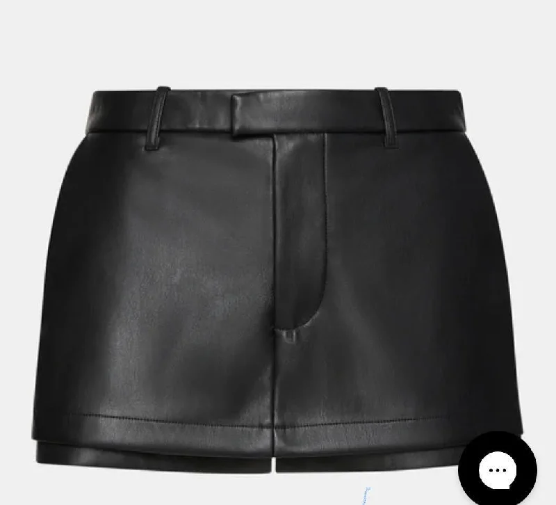 Rodin Faux Leather Skort