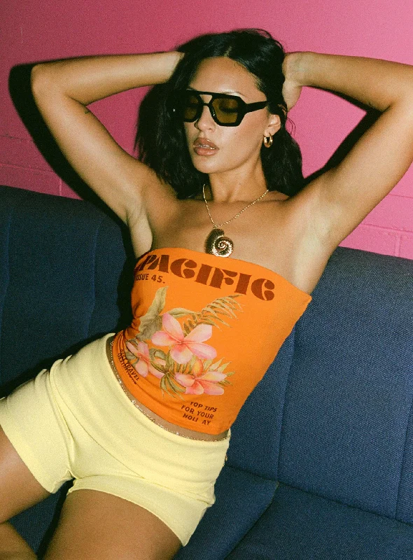 Pacific Issue Top Orange