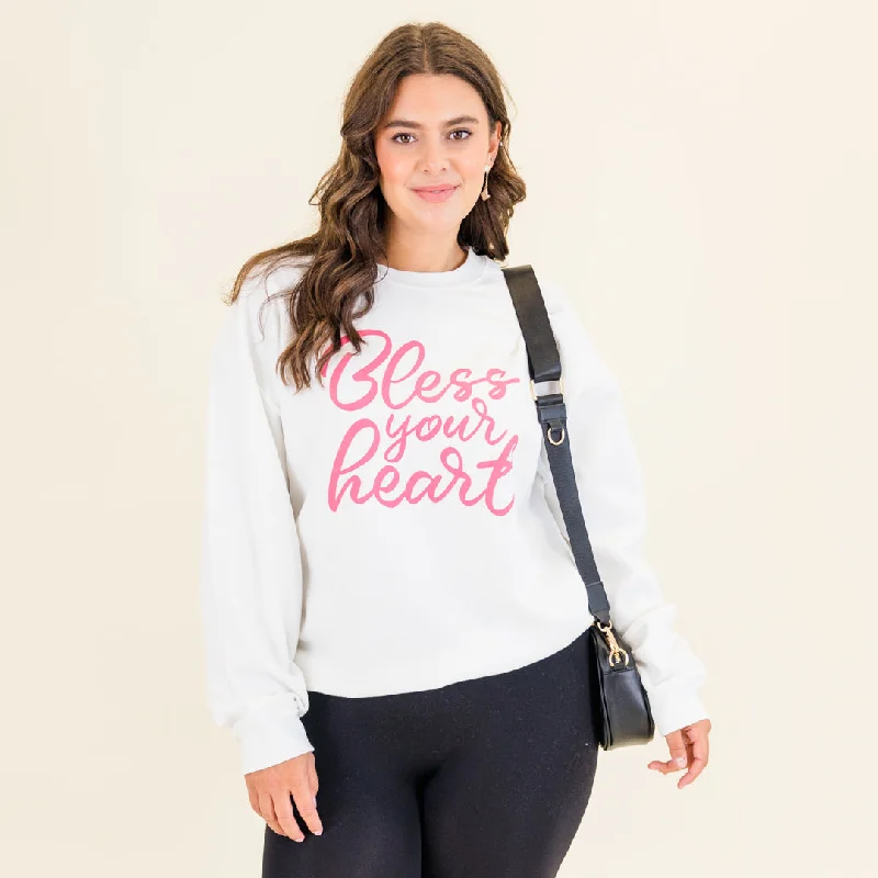 Bless Your Heart Sweatshirt, White