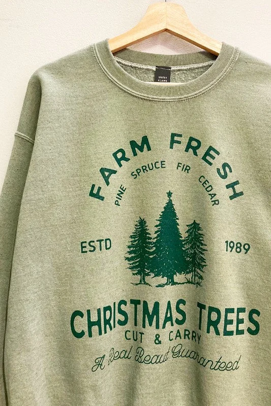 Farm Fresh Christmas Trees Sweatshirt S-XL