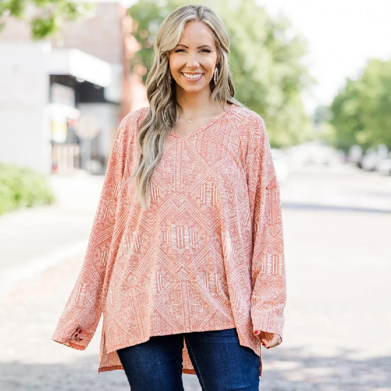 Full Of Charm Top, Mauve