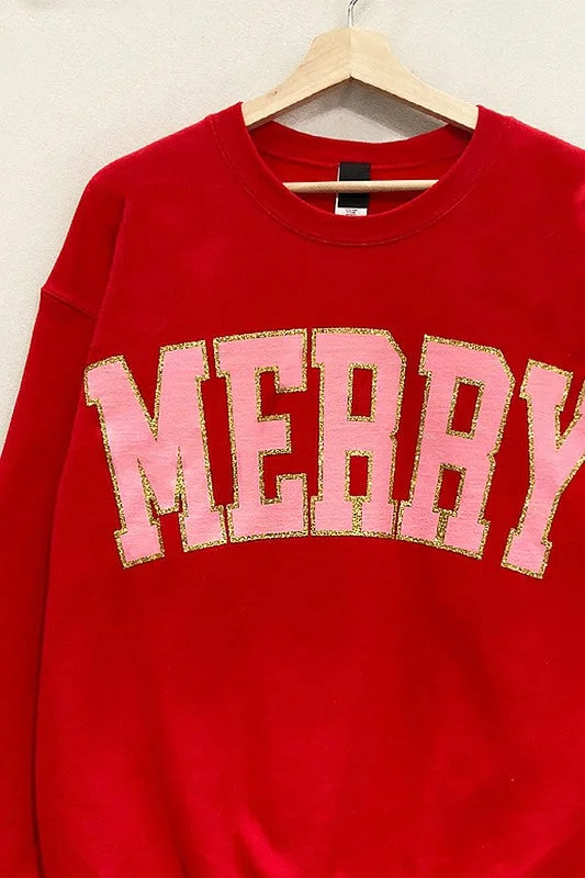 Merry Glitter Holiday Sweatshirt S-XL