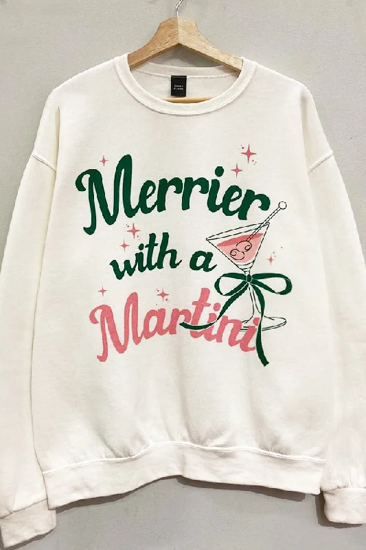 Merry Martini Christmas Sweatshirt S-XL