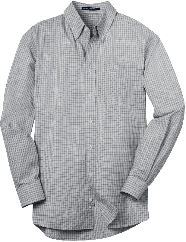 Port Authority Plaid Pattern Easy Care Shirt